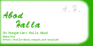 abod halla business card